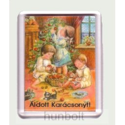 Karácsonyi hűtőmágnes VII. (műanyag keretes)
