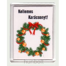 Karácsonyi hűtőmágnes IX. (műanyag keretes)