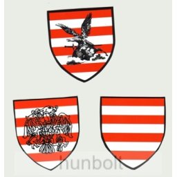 Árpádsávos pajzs, turul árpádsávos pajzs, rakamazi árpádsávos pajzs hűtőmágnes (4,5*5 cm)