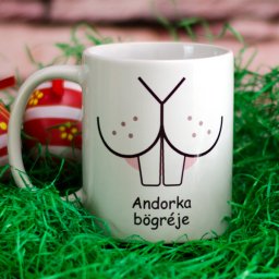 Egyedi nyuszis bögre