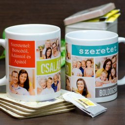 Montázs bögre 6 képpel