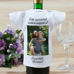 Fényképes borosüveg póló