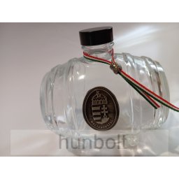 Üveghordó ón Kossuth címerrel 0,5 liter