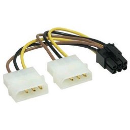 PCIe VGA tapkabel atalakito 6 pin (2 molex-rol)