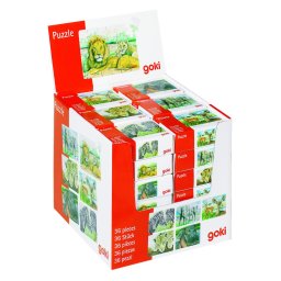 Fa kirakó játék 6 db-os készlet, vadállatok