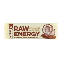 Bombus Raw Energy Kókusz-Kakaó nyers gyümölcsszelet 50 g