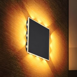 Globo Saidy LED wall lamp, width 22 cm, black, metal