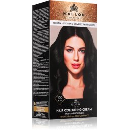 Kallos Glow Lasting Cream Colour Permanent Hair Dye shade Black 60 ml
