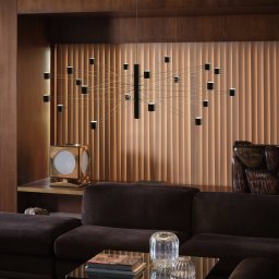 kdln LED hanging light POLAR 20.3, Ø 124 cm black 20-bulb dimmable