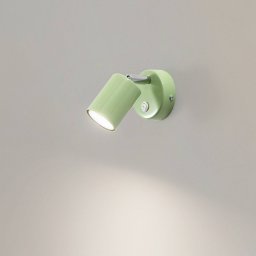 Luminex Fun wall spotlight, light green, 14 cm high, adjustable, GU10