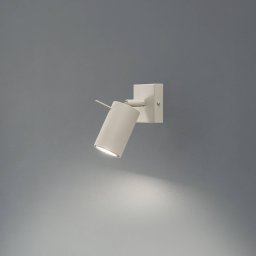 SOLLUX LIGHTING Wall spotlight ring, beige, projection 16 cm, steel