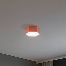 Argon Libre LED ceiling light, terracotta, steel, 3,000 K