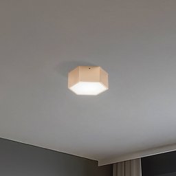 Argon Libre LED ceiling light, gold-coloured, steel, 3,000 K