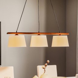 Lamkur Sweden pendant light, 3-bulb, walnut oak