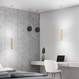 Fabas Luce Prado LED pendant light, brass, metal, dimmable