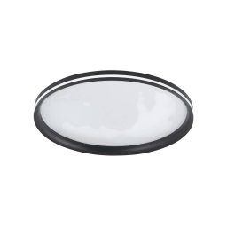 Fabas Luce Isy LED ceiling lamp, black, Ø 55 cm, metal, CCT, dimmable