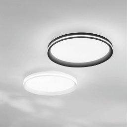 Fabas Luce Isy LED ceiling lamp, black, Ø 45 cm, metal, CCT, dimmable