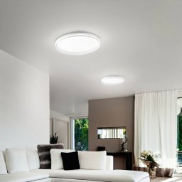 Fabas Luce Isy LED ceiling lamp, white, Ø 55 cm, metal, CCT, dimmable