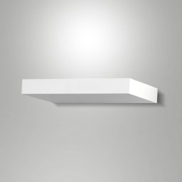 Fabas Luce Guia LED wall light, white, metal, 24 cm wide