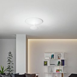 Fabas Luce Conrad LED ceiling lamp, white, Ø 50 cm, metal, dimmable
