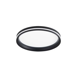Fabas Luce Isy LED ceiling lamp, black, Ø 35 cm, metal, CCT, dimmable