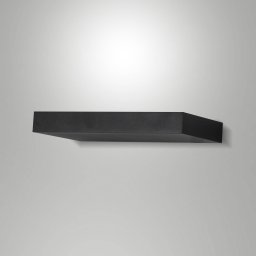 Fabas Luce Guia LED wall light, black, metal, 24 cm wide
