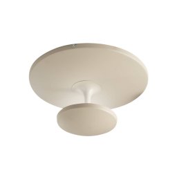 Fabas Luce Conrad LED ceiling lamp, sand-coloured, Ø 50 cm, metal, dimmable