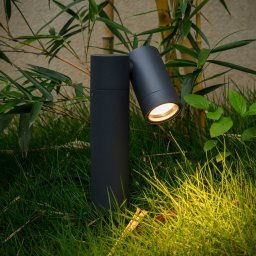 Prios Tulimar ground spike light, height 40 cm, anthracite, aluminium
