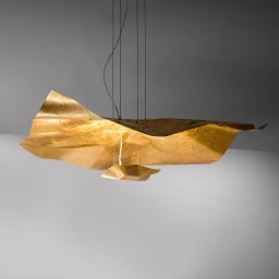 Knikerboker Crash LED hanging light, gold