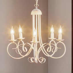 ONLI Pompei chandelier, without lampshades, antique white