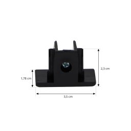 Lindby end cap Linaro, black, screw, single-circuit track lighting system