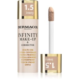 Dermacol Infinity Full Coverage Foundation SPF 15 shade 1.5 Ivory 20 g