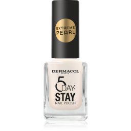 Dermacol 5 Day Stay Extreme Pearl Nail Polish with pearl shine shade 1 11 ml