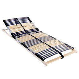 vidaXL Slatted Bed Base Brown 120 x 190 cm Solid beech wood