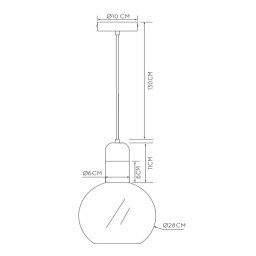 Lucide Julius hanging light, 1-bulb, smoke grey, Ø 28 cm