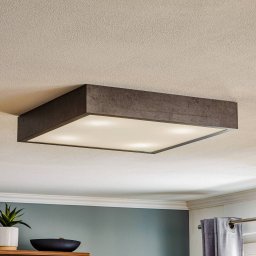 Argon Tromsö ceiling light, 50x50 cm, concrete grey