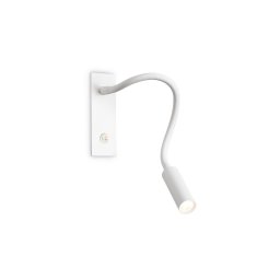 Ideallux Ideal Lux LED wall light IO, white, flexible arm, switch