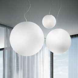 Ideallux Ideal Lux Mapa pendant light, Ø 20 cm, opal glass, sphere