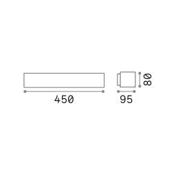 Ideallux Ideal Lux Andromeda outdoor wall lamp, white, width 45 cm, E27