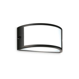 Ideallux Ideal Lux Rex 1 outdoor wall light, black, aluminium, IP44, E27