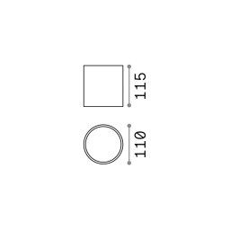 Ideallux Ideal Lux ceiling light Gun, coffee brown, aluminium, IP44, GU10