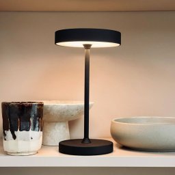 Dyberg Larsen LED table lamp Starlight, black, height 26 cm