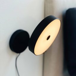 Dyberg Larsen LED wall lamp Starlight, black, Ø 14 cm