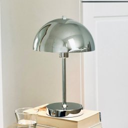 Dyberg Larsen Stockholm rechargeable LED table lamp, chrome