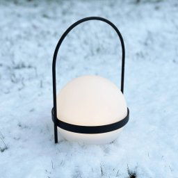 Dyberg Larsen LED solar lamp Summer, white/black Height 26 cm