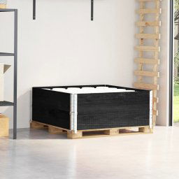 vidaXL Pallet Collars 2 pcs Black 100x100 cm Solid Wood Pine