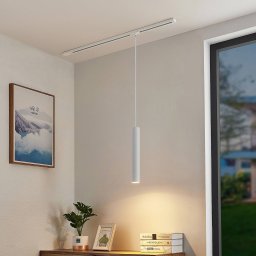 Lindby hanging light Linaro, 40 cm, white, 1-phase, GU10