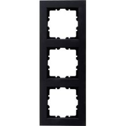 KOPP EL 07 402750000 - HK07 - 3-way cover frame, black matt