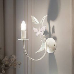 Luminex Summer wall light, white/green/pink, width 11 cm, steel