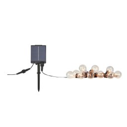 Markslöjd Suno fairy lights, solar, USB, plastic, 10-bulb, IP44